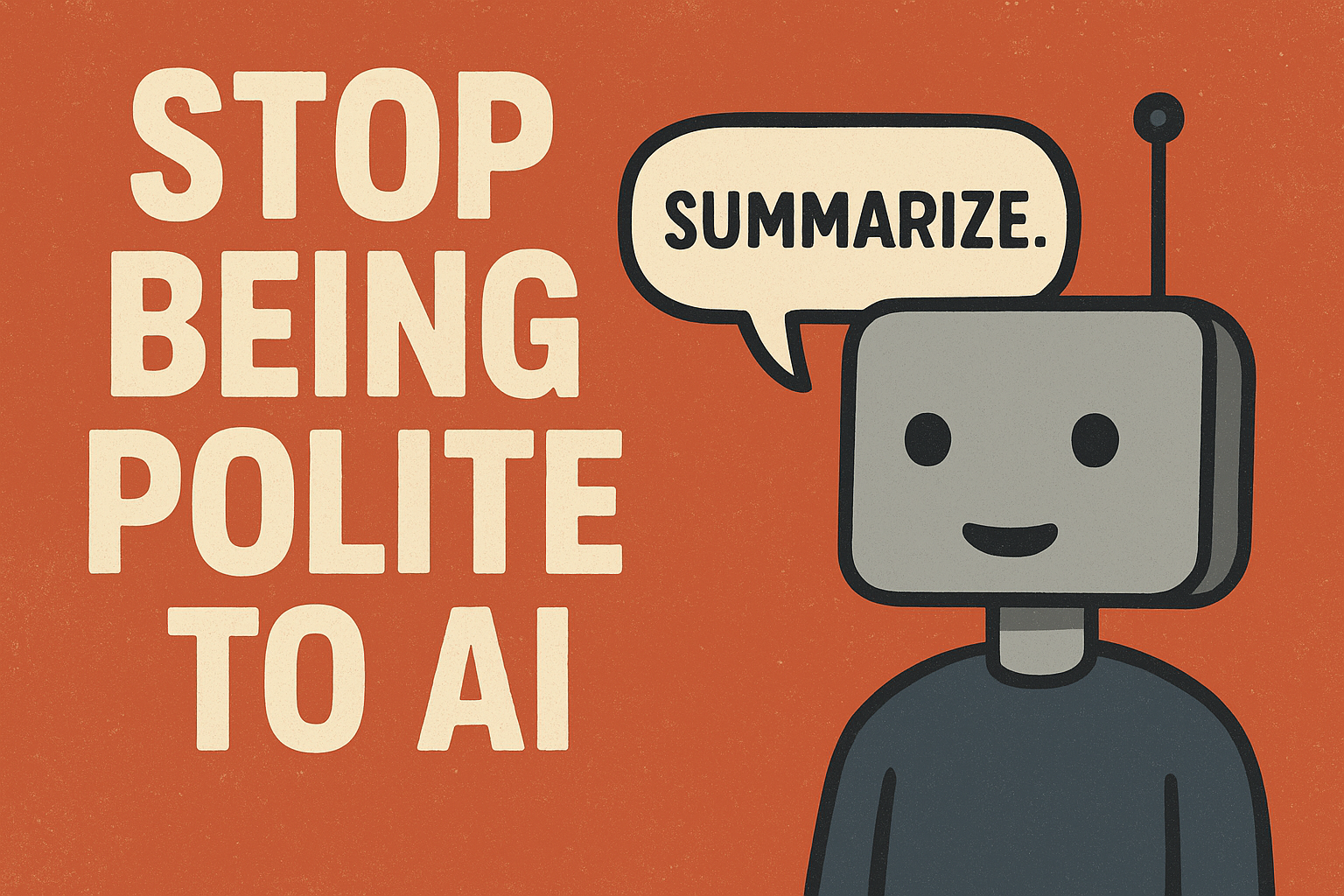 Stop being polite to AI
